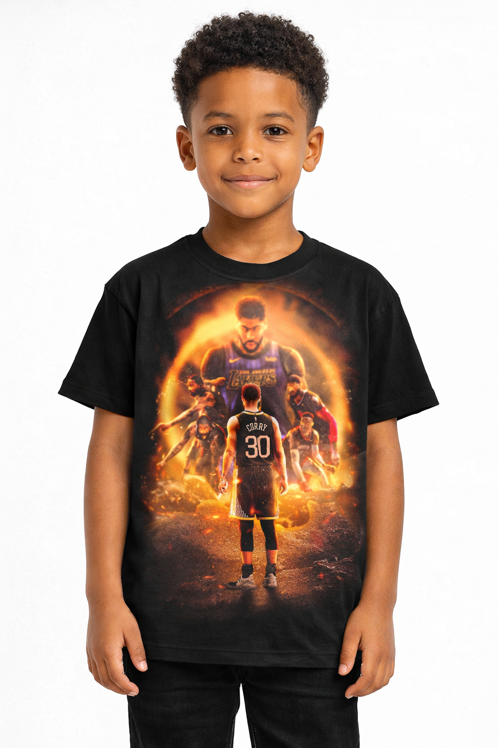 curry and davis in fery battle