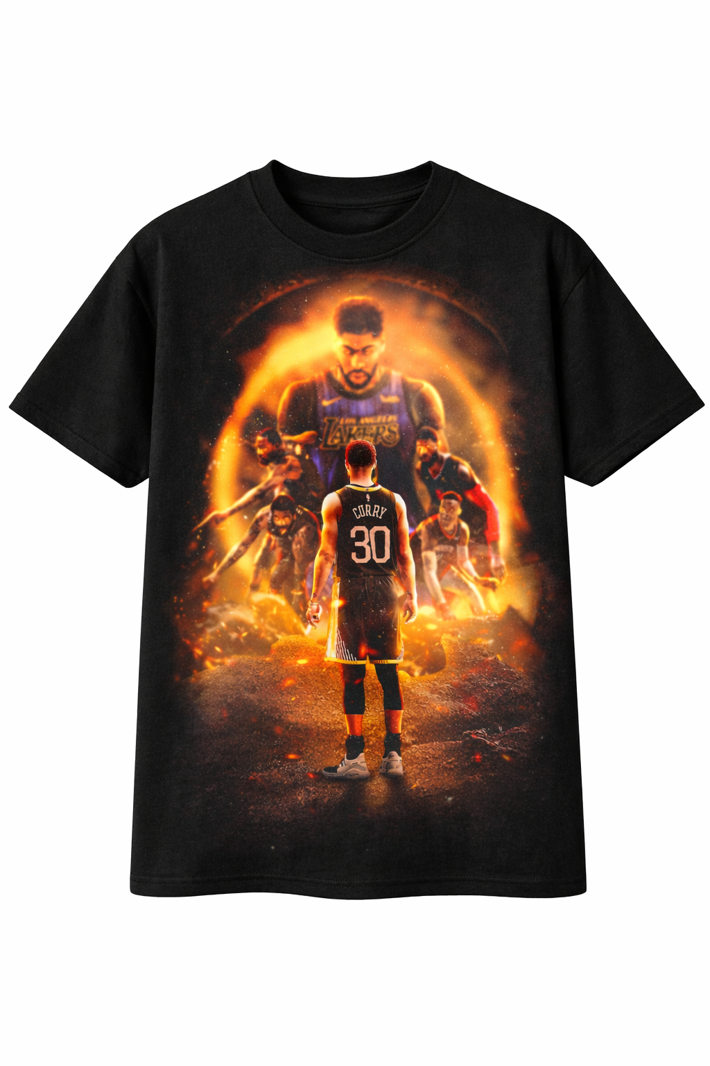 curry and davis in fery battle